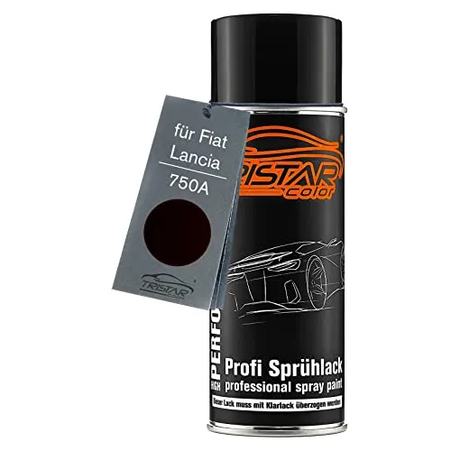 TRISTARcolor Autolack Spraydose für Fiat/Lancia 750A Nero Rubacuori Metallic/Progressive Black Metallic Basislack Sprühdose 400ml