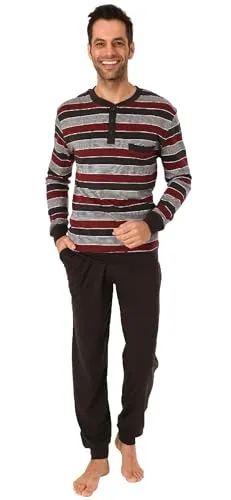 Normann Herren Schlafanzug in Dunkelgrau, Größe 58 - Kuschel Interlock Qualität - Kuschelweicher Herren Schlafanzug aus warmer Interlock-Qualität, ideal für kalte Nächte. Mit praktischen Bündchen für optimalen Sitz und Komfort. Oeko-Tex zertifiziert für schadstofffreie Textilien.