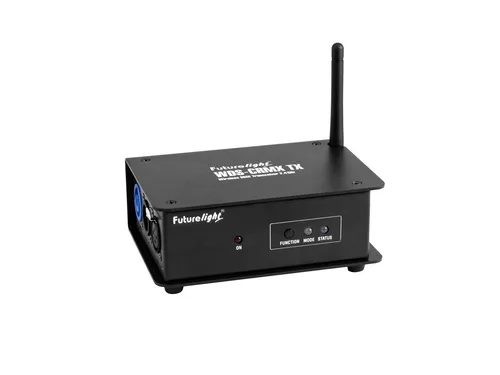 FUTURELIGHT WDS-CRMX TX Drahtlos-DMX-Transceiver - Wi-Fi DMX-Transceiver für kabellose Lichtsteuerung, ideal für professionelle Anwendungen und einfache Installation.