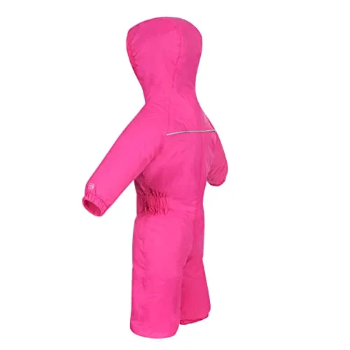 Trespass Unisex Kinder DRIPDROP Wasserdichter Regenanzug, Rosa (Gerbera) für 12/18 Monate - Regenanzug für Kinder, wasserabweisend und atmungsaktiv, ideal für nasse Tage. Mit reflektierenden Paspeln und elastischen Bündchen für optimalen Schutz und Komfort.