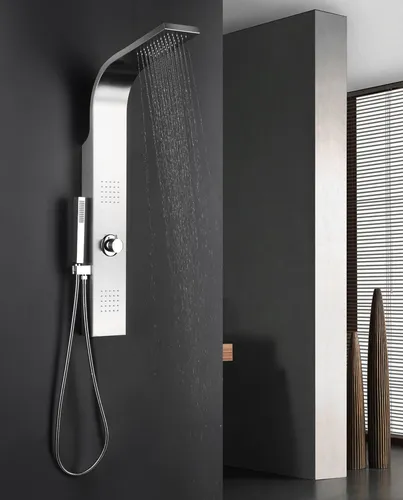 Duschpaneel Aurlane Troya Edelstahl gebürstet W04