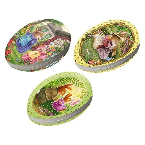 OLShop AG 3er Set Bilderostereier zum Befüllen Motiv Holly Pond Hill 12 cm Pappei zum Befüllen, Ostereier zum Befüllen