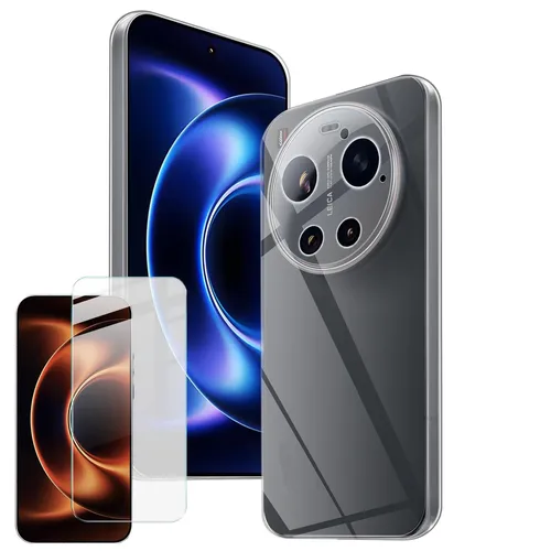 Handy Hülle + Schutzglas für Xiaomi 17 Ultra 9H TPU Cover Set Bundle Transparent