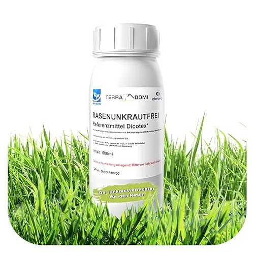 Terra Domi Rasenunkrautvernichter 500 ml - Effektiver Unkrautvernichter für bis zu 600 m² Rasenfläche, entfernt zuverlässig gängige und hartnäckige Unkräuter, bienenfreundlich und ideal für gepflegte Gärten.