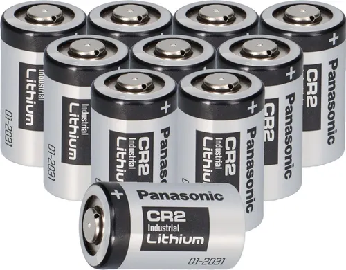 10x Panasonic Photobatterie CR2 Lithium 3V 850mAh CR17355, DLCR2, EL1CR2, CR15H270