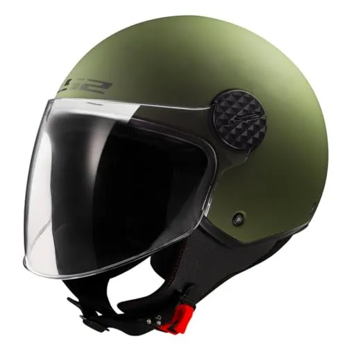 LS2 Jet-Motorradhelm SPHERE II SOLID Military Green XXL in grün von LS2