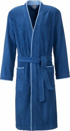 Egeria Nico Herren Kimono Bademantel in Dunkelblau - Klassischer Herren Bademantel aus 100% Baumwolle, pflegeleicht und hautfreundlich. Ideal zum Kuscheln und überzeugt mit guter Feuchtigkeitsaufnahme. Perfekt für entspannte Momente.