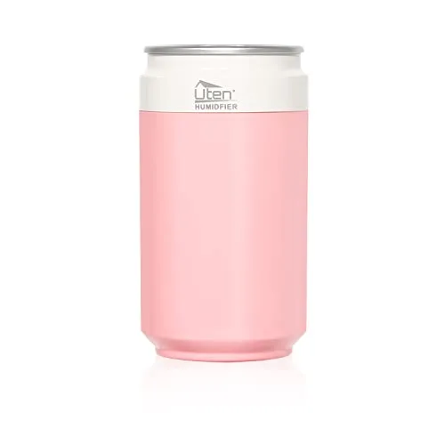 Uten Mini Luftbefeuchter Schlafzimmer - Kompakter USB- und Akku-Luftbefeuchter mit 2 Nebelmodi und automatischer Abschaltung. Ideal für Auto, Büro und Pflanzenpflege. Leise und mit Nachtlicht für entspannte Momente.