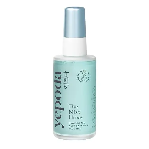 YEPODA Gesichtsspray The Mist Have - Hyaluronsäure & Lavendel - Körperspray mit Hyaluronsäure, Aloe Vera und Ginseng für sofortige Erfrischung und intensive Feuchtigkeit. Ideal als Toner oder Make-up-Base für einen strahlenden Teint!