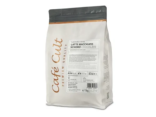 Cafe Cult Kaffee Latte Macchiato Schoko - 1KG - Aroma-Röstkaffee - ganze Bohne