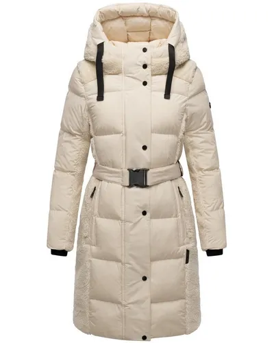 Navahoo Wintermantel Funkelteddy 14 - Funktionsjacke mit warmen Teddyplüsch-Akzenten und Taillengürtel für stilvollen Komfort, ideal für kalte Tage.