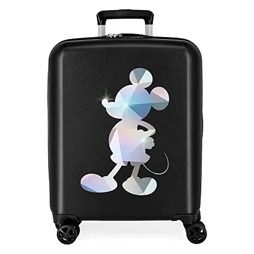 Disney 100 Special Shine Mickey Kabinenkoffer, Schwarz, 40 x 55 x 20 cm