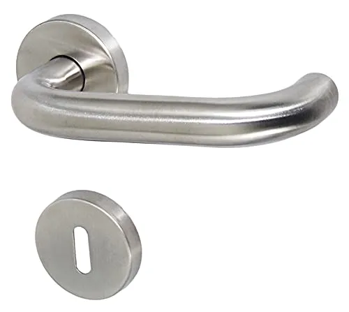 Häusler Onlinehandel GmbH Edelstahl Türbeschlag 1578 A Ute R Türklinke Türgriffe Türdrücker (Ute R BB)