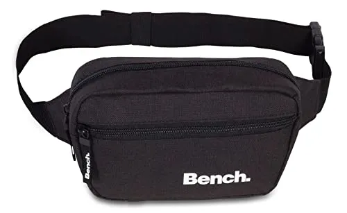 Bench Hüfttaschen Hip Bag 12,5 x 23 x 6,5 cm - Schwarz - Gürteltaschen mit großem Hauptfach, strapazierfähigem Polyester und verstellbarem Gurt - ideal für unterwegs.