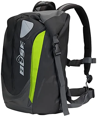 BÜSE Rucksack schwarz-gelb - Wasserdicht mit 30 Litern Volumen - Tankrucksäcke & -flansche, ideal für Offroad-Abenteuer mit rollbarem Verschluss und robustem Design.