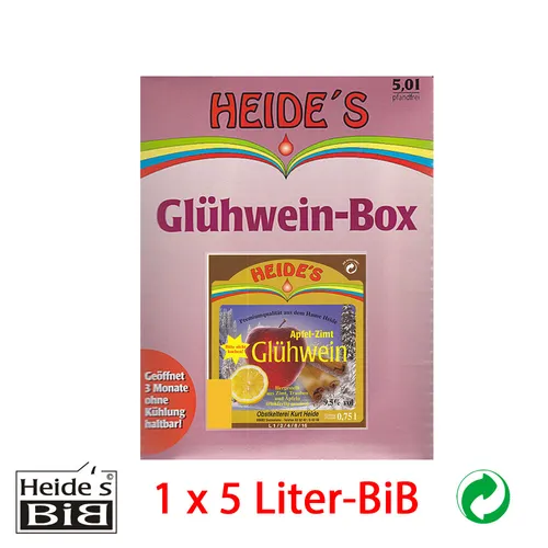 Glühwein Apfel-Zimt 9,5% Alc., 5 Liter-BiB - 1er-Pack