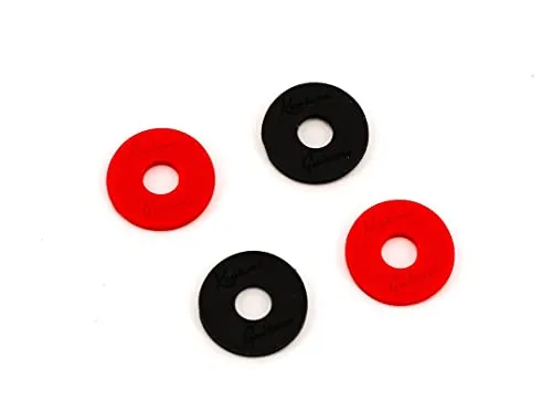 Strap Block Buttons 4er Mix-Set rot schwarz Gitarrengurt Sicherungen Bass Security Sicherheit