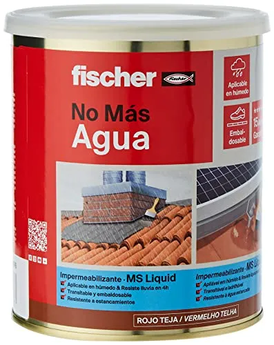 Fischer MS – Bote Imprägnierung 1 kg Marron - Wasserabdichtungen, nass anwendbar und ideal zur Reparatur von Dächern und Fallrohren, bietet hervorragenden UV-Schutz und Wasserabweisung.