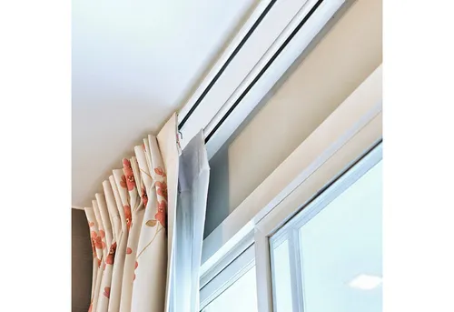 Produktbild SN DECO GROUP Gardinenschiene Objektschiene LM, 2-läufig, Fixmaß, mit Bohren, verschraubt, Aluminium, vorgebohrt, Aluminium, Innenlauf, Vorhangschiene