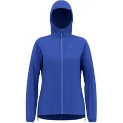 Odlo X-Alp Waterproof Laufjacke Damen - Blau, Größe XS - Hochfunktionale Laufjacke für Damen mit optimalem Wetterschutz. Die X-Alp Waterproof Jacket kombiniert recycelte Materialien mit atmungsaktiver Technologie für besten Tragekomfort, egal bei welchem Wetter.