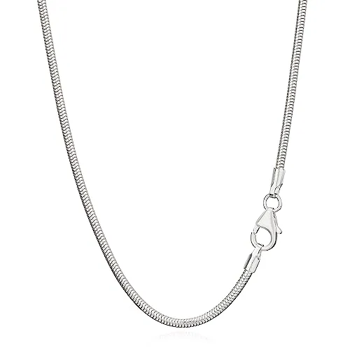 Echte 925er Sterlingsilber Schlangenkette 45cm - Hochwertige Halskette aus 925er Sterlingsilber, elegant und zeitlos, perfekt für jeden Anlass.