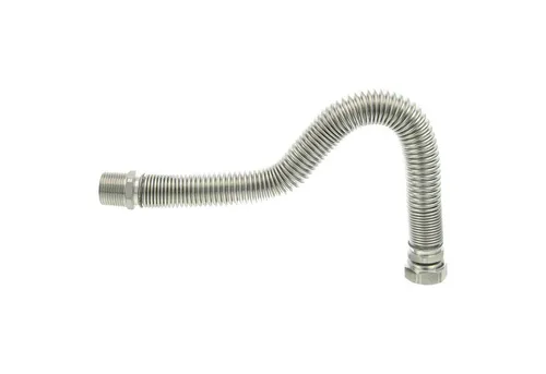 tecuro Flexschlauch 1 Zoll - Edelstahlflexwellrohr, ausziehbar von 260 - 520 mm, ideal für flexible Anschlüsse von Wärmepumpen und Solarthermieanlagen.