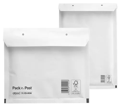 Produktbild MAILmedia Luftpolster-Versandtaschen Typ 15/E, weiß, 17 g