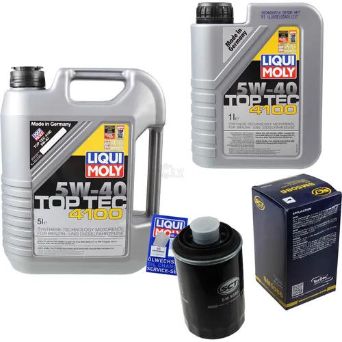 INSPEKTIONSKIT FILTER LIQUI MOLY ÖL 6L 5W-40 für Audi TT 8J3 1.8 TFSI 2.0 A4