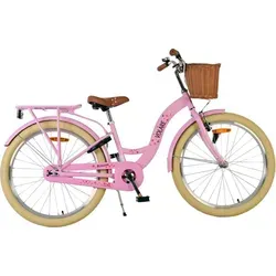Volare Blossom Kinderfahrrad für Mädchen - 24 Zoll in Rosa - Jugend- & Kinderfahrräder mit Sicherheitsmerkmalen wie Reflektoren, Lichtern und einem stabilen Schloss für höchste Sicherheit beim Radfahren.