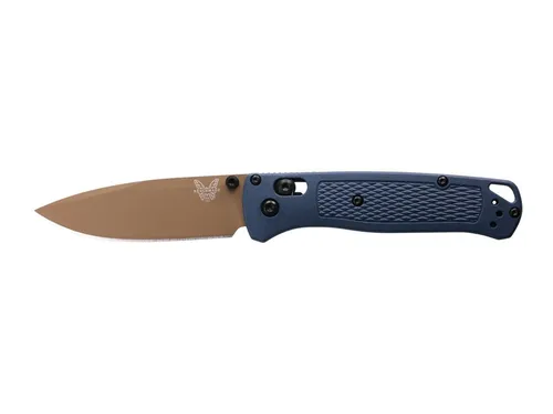 Benchmade Bugout 535FE-05 - Hochwertiges Taschenmesser - Klappmesser mit 3.24 Zoll Klinge aus CPM S30V und robustem Crater Blue Grivory Griff, ideal für Outdoor- und Survival-Abenteuer.