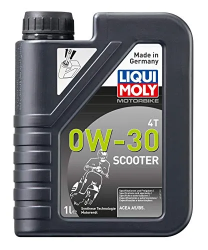 LIQUI MOLY Motorbike 4T 0W-30 Scooter | 1 L | Motorrad Synthesetechnologie Motoröl | Art.-Nr.: 21153, Schwarz