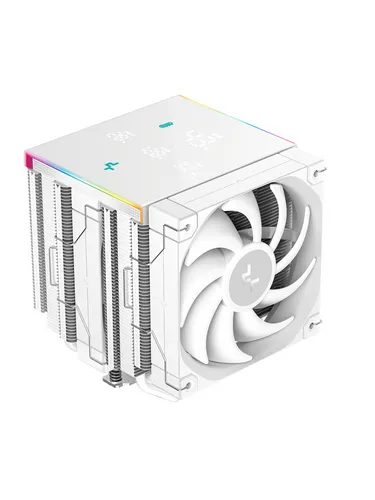 DeepCool AK620 DIGITAL PRO - White - CPU-Luftkühler - Hochleistungs-CPU-Kühler mit max. 25 dBA Geräuschpegel, ideal für leise Gaming-Setups. Kompatibel mit AMD und Intel Sockeln, inklusive RGB-Beleuchtung für ein stylisches Setup.