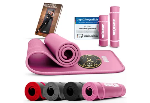 NEOLYMP Fitnessmatte mit Tragegurt in pink von NEOLYMP