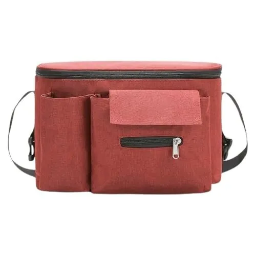 König Design Kinderwagen Organizer Kinderwagentasche Buggy Tasche Getränkehalter Wickeltasche (Rot)
