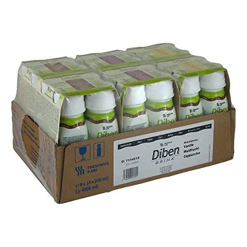 Diben Drink Mischkarton 1,5 Kcal/ml - 24x200 ml - Drogerie & Körperpflege, nährstoffreiche Trinknahrung mit nur 1,5 Kcal/ml für eine gezielte Gewichtskontrolle und optimale Versorgung.