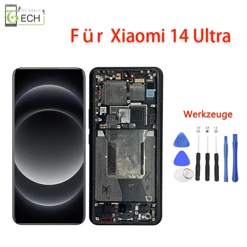 Original Xiaomi Mi 14 Ultra LCD Display mit Rahmen Touchscreen Bildsch...