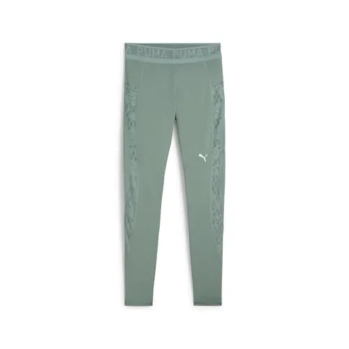 PUMA Damen LACE Hochgeschnittene 7/8-Leggings XS Green Moon