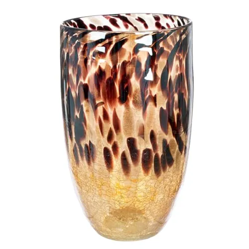 GILDE GLAS art Deko Vase in gold von GILDE GLAS art