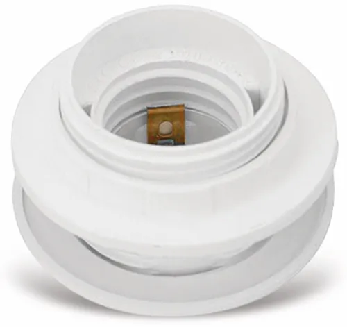 Pollin-Choice Lampenfassung E27, Einbaufassung aus Kunststoff