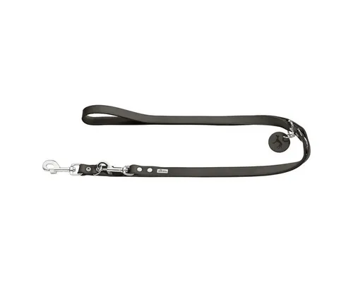 Hunter Hundeleine Aalborg steingrau - Verstellbare Führleine aus Rindsleder - Tierleinen – Hochwertige, 3-fach verstellbare Führleine aus robustem Softvollrindleder, ideal für Hundesport und angenehm in der Hand.