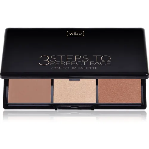 Wibo 3 Steps To Perfect Face Dark Konturier-Palette für die Wangen für das Gesicht 10 g