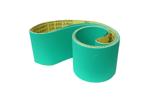 Hermes CERAMIT CR 456 J-flex Schleifband 150 x 2000 mm P180 - Schleifblätter mit hochflexiblem Keramikkorn für hohe Abschliffleistungen und lange Standzeiten, ideal für Schmiede- und Gussteile sowie chirurgische Instrumente.
