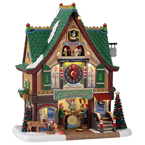 Lemax Christmas Village Friendly Forest Clockworks