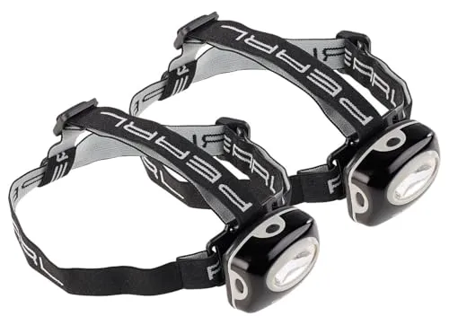 PEARL Stirnlampe Arbeitslampe: 2er-Set LED-Stirnlampen SL-101 mit COB-LED, 1 Watt (Taschenlampe Kopf, Leselampe Stirn, Campinglampe)