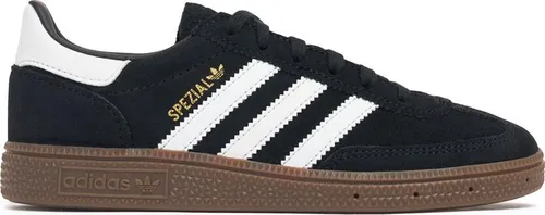 Adidas Handball Spezial Sneaker DB3021 - Sneaker aus hochwertigem Wildleder in Schwarz mit weißen Akzenten, ideal für Alltag und Freizeit, bietet hohen Tragekomfort dank dämpfender Gummi-Cupsohle.