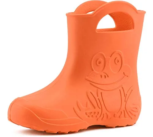 Ladeheid EVA Regenstiefel für Kinder LA-CA-01 in orange von Ladeheid