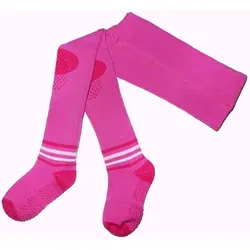 WERI SPEZIALS Strumpfhersteller GmbH Strickstrumpfhose Krabbelstrumpfhosen ABS Beschichtung >Ball Ringel< weiche Baumwolle rosa 98-104