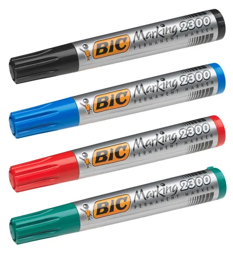 BIC Permanent Marker 2300 Ecolutions Keilspitze 4er Etui