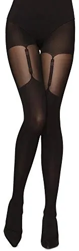 Merry Style Damen Strumpfhose MS 260 40 DEN (Schwarz, M (36-40))