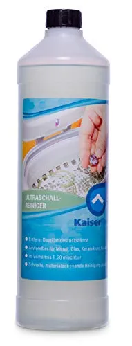 KaiserRein Ultraschallreiniger Konzentrat flüssig 1 L Ultraschall Reinigungsmittel Reiniger für Ultraschallgerät zur Profi Reinigung von Schmuck, Brillen